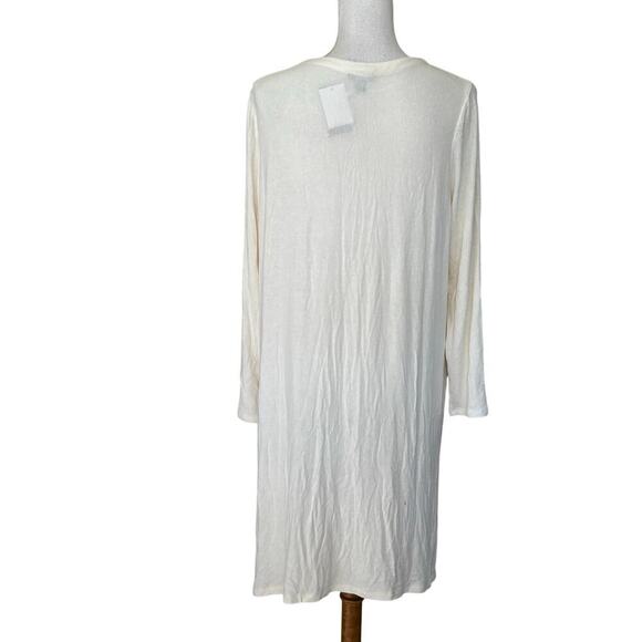 J. Jill Wearever cream button front tunic/cardigan, XLP, NWT, minimalist - Picture 3 of 6
